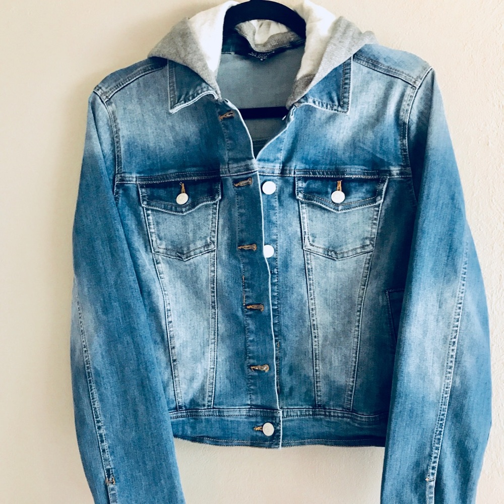 Denim Jacket W/ Detachable Hood